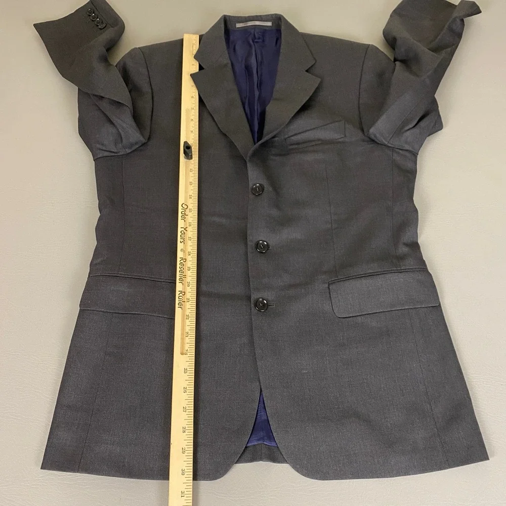 Charles Tyrwhitt Mens Wool Suit Jacket Men's 40R Dark Gray Tailoring London‎